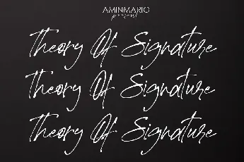 Theory of Signature font