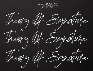 Theory of Signature font