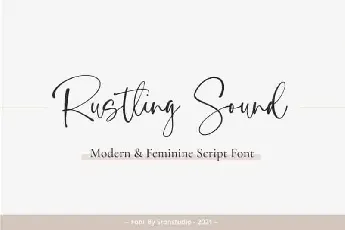 Rustling Sound Script font