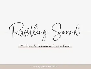 Rustling Sound Script font