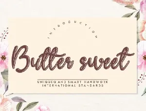 Butter sweet Script font