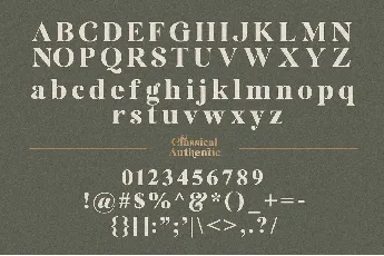 Classical Authentic font