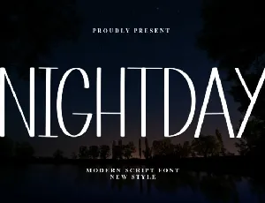 Nightday Display font