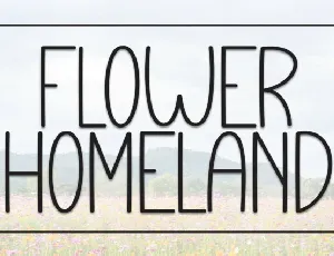 Flower Homeland Display font