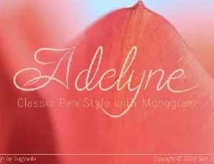 Adelyne Classic Pen Calligraphy font