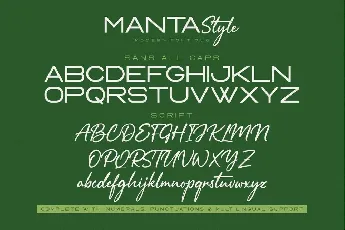 Manta Style font