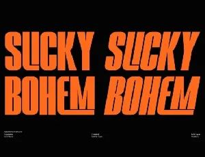 Slicky Bohem font