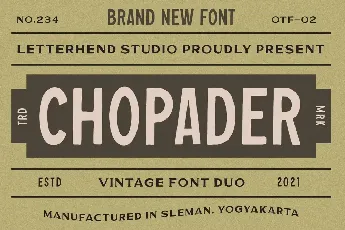 Chopader font