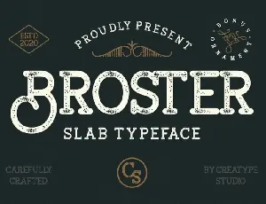 Broster Display font