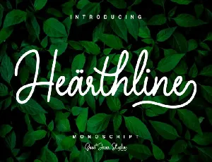 Hearthline Script font