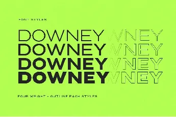 Downey font