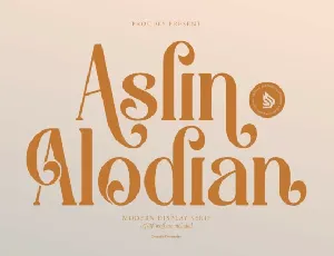 Aslin Alodian font