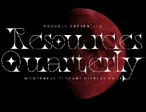 Resources Quarterly Demo font