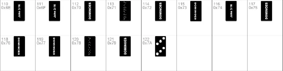 Dominoes font