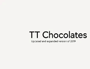 TT Chocolates Family font