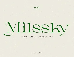 Milssky font