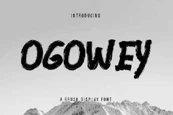 Ogowey Brush Display font