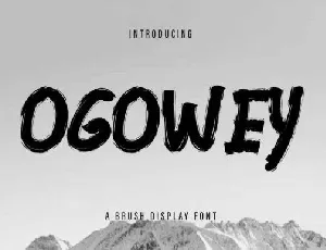 Ogowey Brush Display font