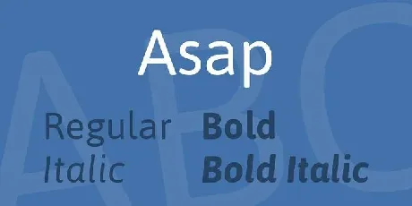 Asap Family font