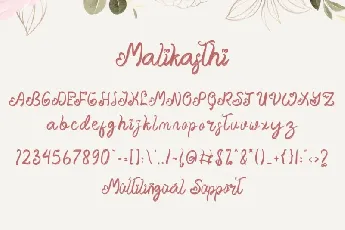 Malikasthi font