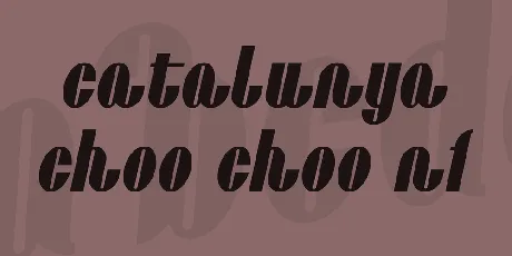 Catalunya Choo Choo NF font