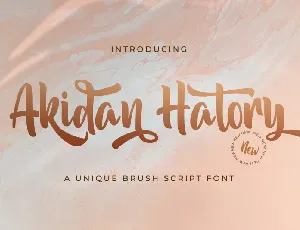 Akidan Hatory Script font