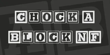 Chock A Block NF font