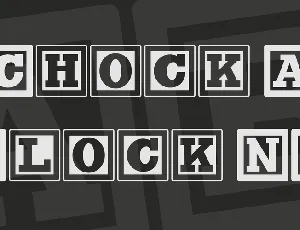 Chock A Block NF font