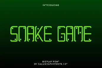 Snake Game Display font