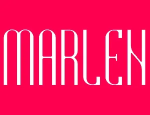 Marlen font