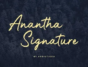 Anantha Signature font