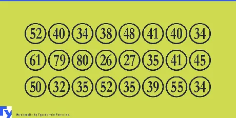 Numberpile font