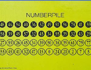 Numberpile font