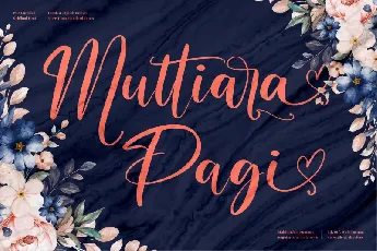 Muttiara Pagi font