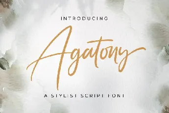 Agatony Script font