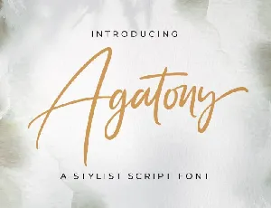 Agatony Script font