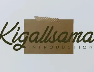 Kigallsama Handwritten font