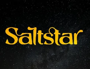 Saltstar Display font