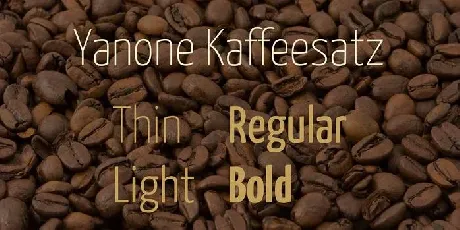 Yanone Kaffeesatz Family font