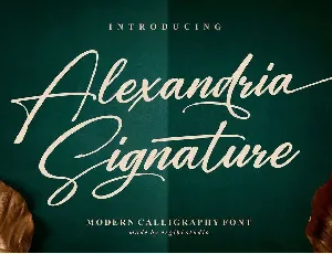 Alexandria Signature font