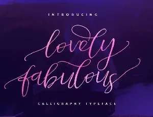 Lovely Fabulous Script font