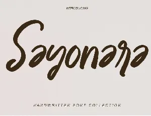 Sayonara font