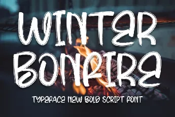 Winter Bonfire Brush font