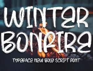 Winter Bonfire Brush font