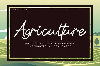 Agriculture Handwritten font