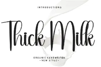 Thick Milk Script font