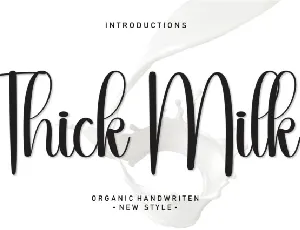 Thick Milk Script font