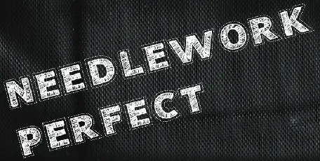 Needlework Perfect font