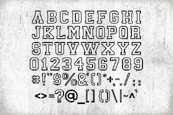 Sporty Tee Hollow font