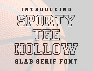 Sporty Tee Hollow font